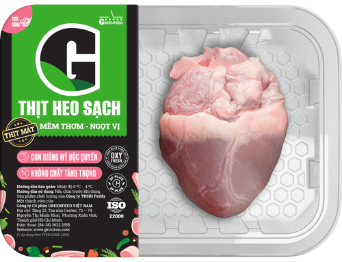 Tim heo cắt đôi khay 150g